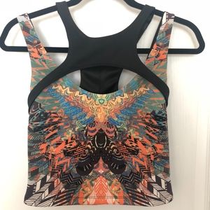 BEBE Print Crop Top